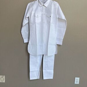 New Boys White Indian Suit - Medium